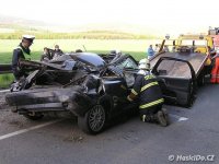 Nehoda VW Golfu u Domažlic  - Domažlice