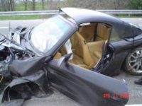 Nehoda Porsche na slovenské dálnici
