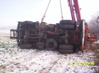 Nehoda sypače LIAZ 111.800 - Žďár n/s