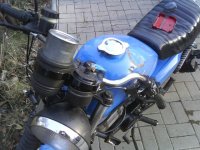 Motocykl MZ 150 ETZ vs. Octavia II - Aš, nádražní ulice