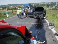 Nehoda dvou automobilů u Velké Polomi  - Velká Polom