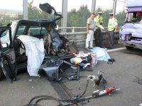 Při tragické nehodě na dálnici zemřeli dva lidé - Vyškov