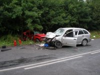 Těžká srážka BMW se Škodou Fabii Combi - Polánky nad Dědinou