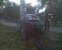 Nehoda BMW u Borohrádku - Borohrádek