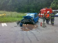 Nehoda Fiatu Panda a nákladní Tatry - Teplice nad Bečvou