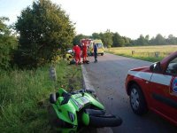 Mrtvý motorkář a těžce zraněná spolujezdkyně - Loukonosy