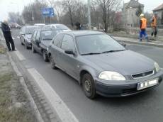Klasický zaďour tří aut v Ostravě - Zábřehu