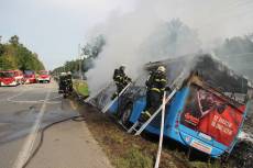 Dopravní nehoda autobusu v Plané nad Lužnicí - Planá nad Lužnicí