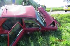 Zemědělský stroj se střetl s osobním vozidlem - Koloveč, Kanice
