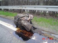 Nehoda Porsche na slovenské dálnici