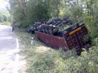 Nehoda kamionu v SR - Vrbovce 5 km od hranic z CR