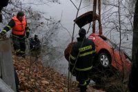 Mladík skončil s autem v potoce již po druhé - Mladá Boleslav