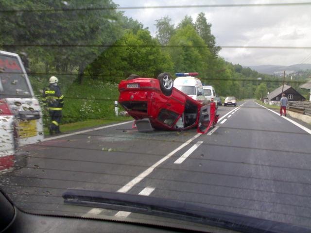 VW Polo na střeše - Vimperk