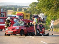 Renault Clio vs. Honda CBR - Blučiny