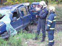 Nepozornost na železničním přejezdu - Horní Bříza