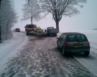 Nehoda na namrzlé vozovce - Šedivec - Letohrad