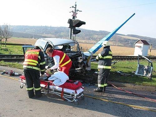 Střet s osobním motorovým vlakem - Havřice