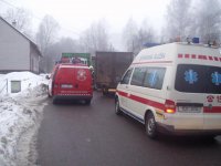 Nehoda dodávkového a nákladního automobilu - Dolní Dobrouč