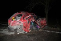 Těžká dopravní nehoda Škody Forman u Blahotic - Blahotice, Vítov
