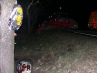 Těžká dopravní nehoda Škody Forman u Blahotic - Blahotice, Vítov