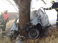 Při nehodě uhořel řidič - Strážnice, Žeraviny