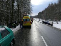 Dodávka vs. Škoda Felicia Pick-up - Nové Strašení, Řevničov