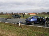 Těžký čelní střet  - Hořenice na Náchodsku