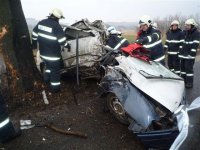 Polský řidič narazil do stromu - Frýdlant, Řasnice