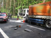 Těžká nehoda osobního a nákladního vozidla na Královéhradecku - Týniště nad Orlicí, Třebechovi