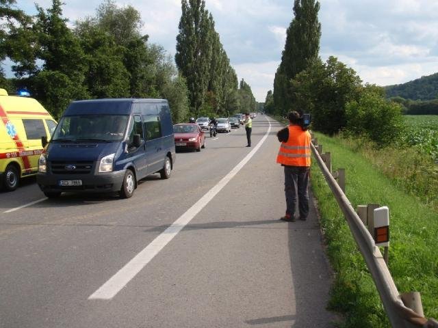 Střet motorkáře s traktorem - Napajedla, Otrokovice