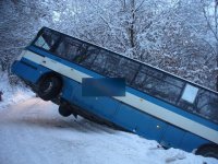 Autobus sjel ze srázu - Sedlec