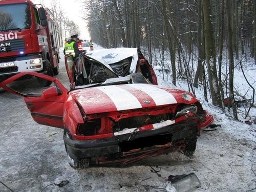 Náledí a vysoká rychlost příčinou úmrtí spolujezdce - Domašov