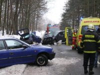 Srážka tří vozidel na Náchodsku - Vrchoviny, Náchod