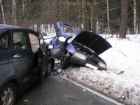 Srážka tří vozidel na Náchodsku - Vrchoviny, Náchod