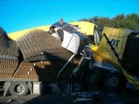 Střet dvou kamionů na Litomyšlsku - Gajer