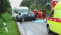 Střet osobního vozidla s dodávkou nepřežili dva muži - Kněžice