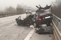 Střet Iveca s Felicií u Kuřimi