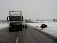 Tragická nehoda nákladního a osobního vozidla - Vysoké Mýto