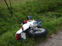 Motorkář nezvládl svůj stroj - Vlachovice, Křekov