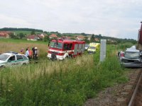 Po střetu s lokomotivou zemřel v troskách vozu mladý řidič - Záhorovice
