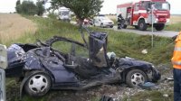Nehoda auto vs. vlak - Jinočany