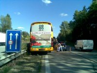 Autobus vs. Audi - D1, km 184