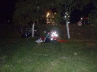 Večerní nehoda motorkáře a osobního vozidla - Doubrav