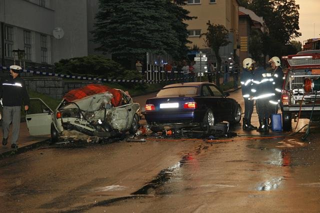 Čelní střet dvou vozidel v Hlinsku - Hlinsko