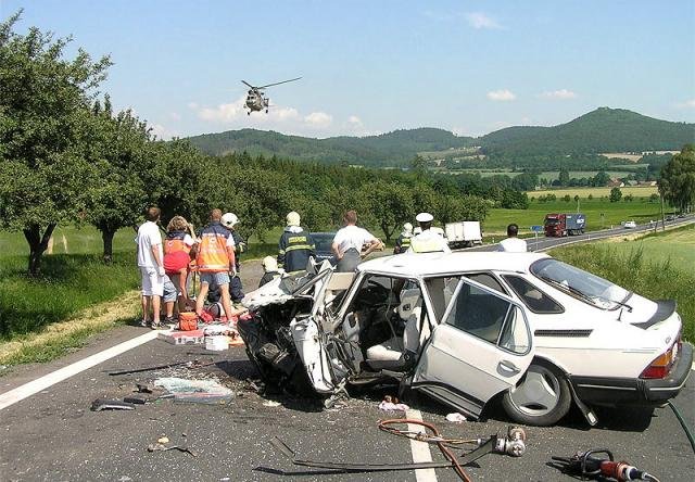 Předjíždění přes plnou čáru - Domažlice