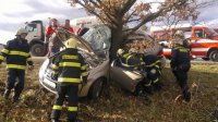 Řidička narazila autem do stromu, nehodu nepřežila