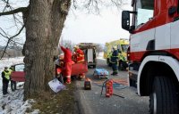 Rozhodl se dobrovolně zemřít, vůz nasměroval do stromu