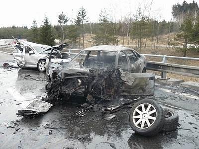 Policejní honička na D1 skončila smrtí chlapce - dálnice D1