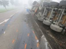 Řidička zavinila nehodu kamionu - Podbřezí
