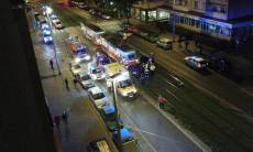 Dopravní nehoda osobáku s tramvají v Praze